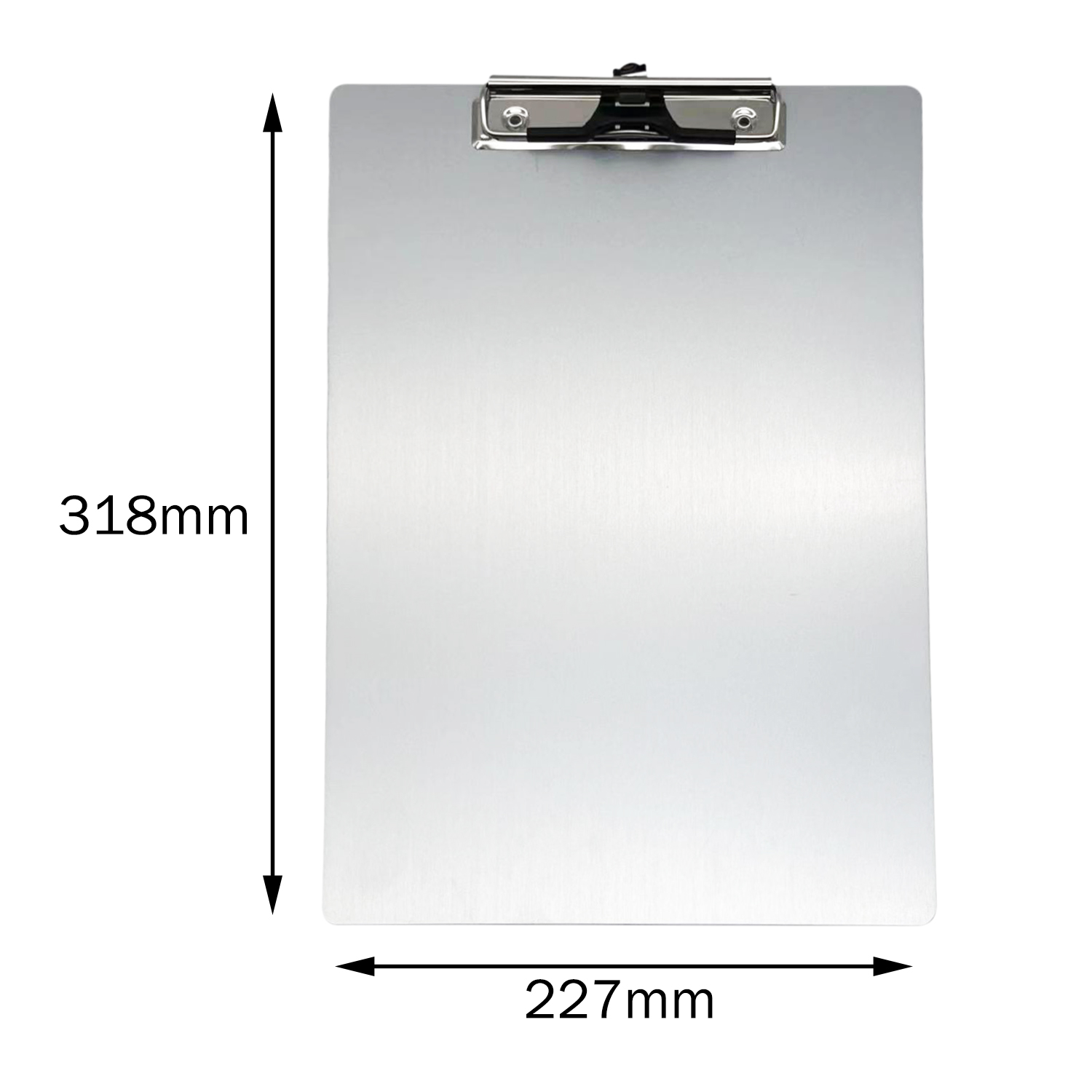High quality A4 size silver aluminum writing waterproof metal clipboard designed sublimation clip boards with hanging hook